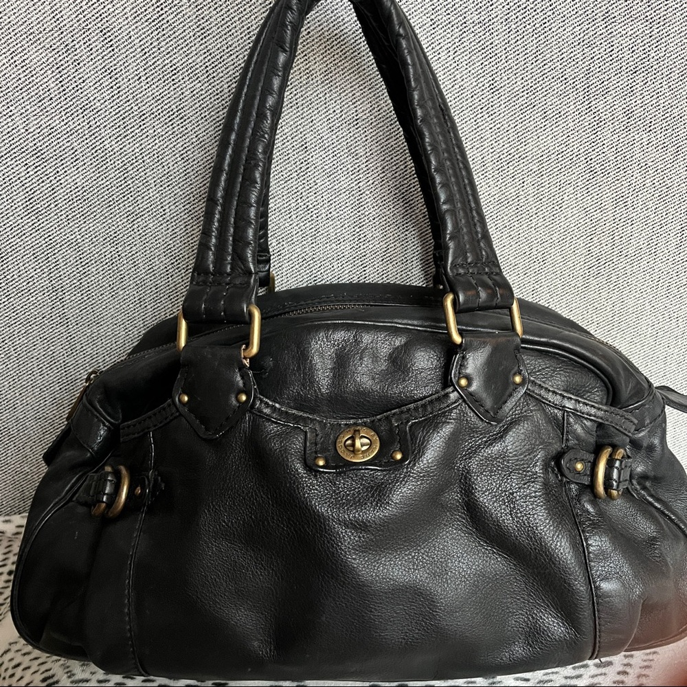 Marc by Marc Jacobs Totally Turnlock Heidi Black Satchel Bowler Handbag